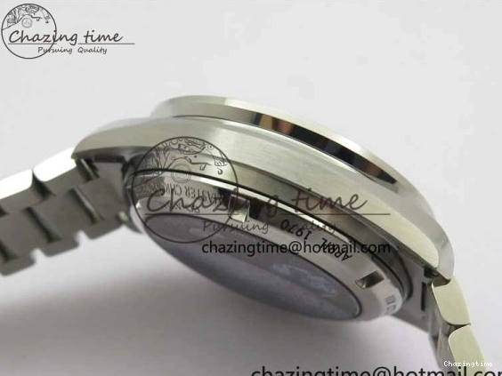 0111 Speedmaster SS Snoopy Apollo OMF Best Edition White Dial on SS Flat link Bracelet Venus Trendy 7882